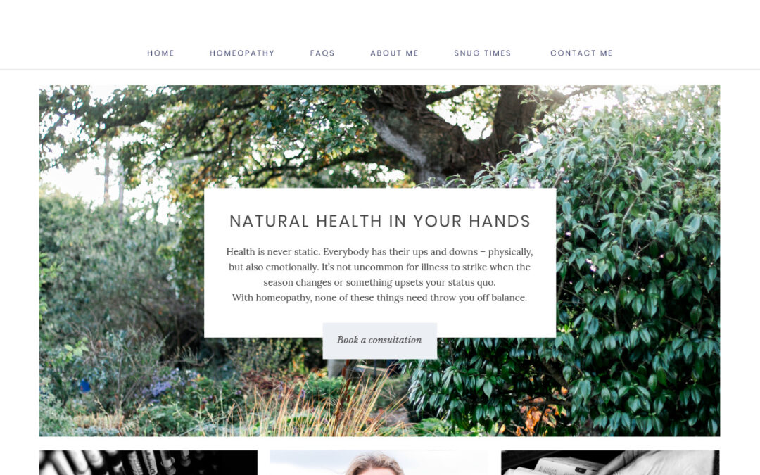 Snug Homeopath website design