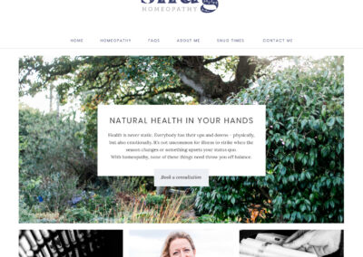 Snug Homeopath website design