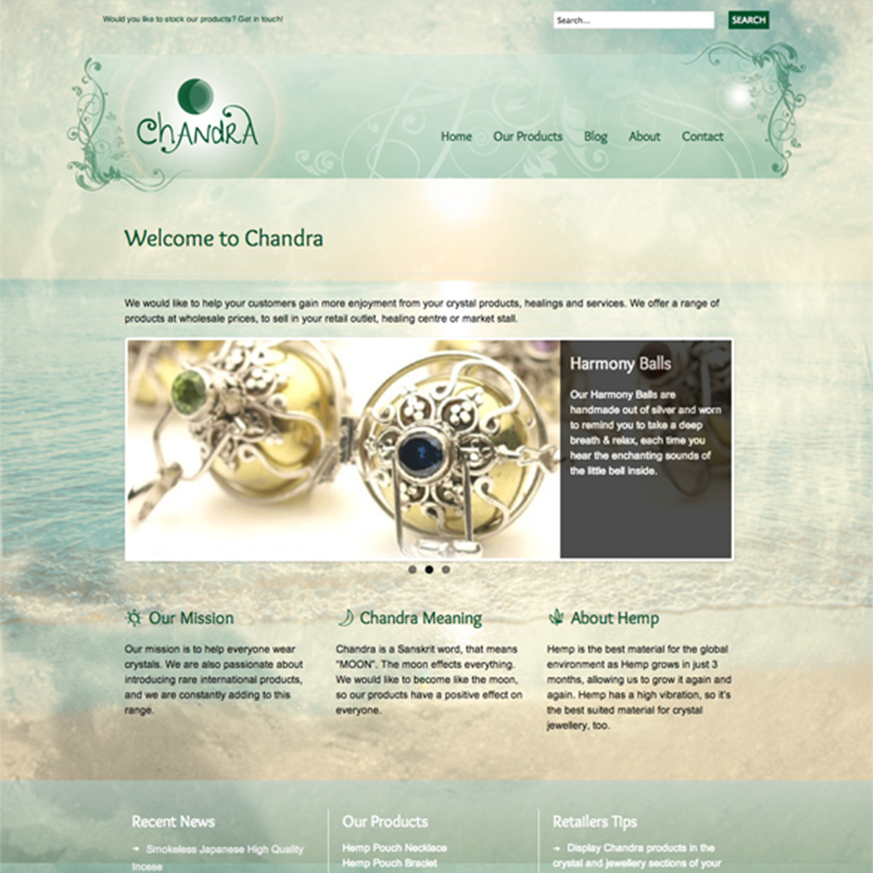 Chandra website design by Frances Verbeek